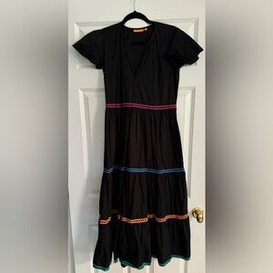 EUC Oliphant Ric Rac Maxi Dress w/Sash - S